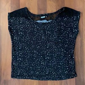 Polka Dot Crop w lace